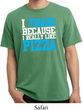 Mens Fitness Shirt I Train For Pizza Pigment Dyed Tee T-Shirt