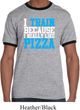 Mens Fitness Shirt I Train For Pizza Ringer Tee T-Shirt