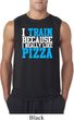 Mens Fitness Shirt I Train For Pizza Sleeveless Tee T-Shirt