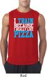 Mens Fitness Shirt I Train For Pizza Sleeveless Tee T-Shirt