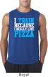 Mens Fitness Shirt I Train For Pizza Sleeveless Tee T-Shirt