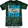 Mens Fitness Shirt I Train For Pizza Spider Tie Dye Tee T-shirt