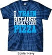 Mens Fitness Shirt I Train For Pizza Spider Tie Dye Tee T-shirt