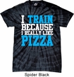Mens Fitness Shirt I Train For Pizza Spider Tie Dye Tee T-shirt