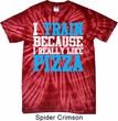 Mens Fitness Shirt I Train For Pizza Spider Tie Dye Tee T-shirt