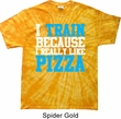 Mens Fitness Shirt I Train For Pizza Spider Tie Dye Tee T-shirt