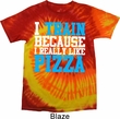 Mens Fitness Shirt I Train For Pizza Tie Dye Tee T-shirt