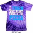 Mens Fitness Shirt I Train For Pizza Tie Dye Tee T-shirt