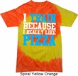 Mens Fitness Shirt I Train For Pizza Tie Dye Tee T-shirt