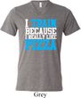 Mens Fitness Shirt I Train For Pizza Tri Blend V-neck Tee