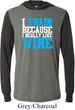 Mens Fitness Shirt I Train For Wine Lightweight Hoodie Tee