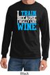Mens Fitness Shirt I Train For Wine Long Sleeve Tee T-Shirt