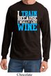 Mens Fitness Shirt I Train For Wine Long Sleeve Tee T-Shirt