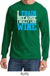 Mens Fitness Shirt I Train For Wine Long Sleeve Tee T-Shirt
