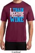 Mens Fitness Shirt I Train For Wine Moisture Wicking Tee T-Shirt