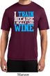Mens Fitness Shirt I Train For Wine Moisture Wicking Tee T-Shirt