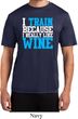 Mens Fitness Shirt I Train For Wine Moisture Wicking Tee T-Shirt