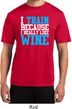 Mens Fitness Shirt I Train For Wine Moisture Wicking Tee T-Shirt