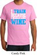 Mens Fitness Shirt I Train For Wine Organic Tee T-Shirt