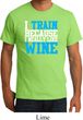 Mens Fitness Shirt I Train For Wine Organic Tee T-Shirt