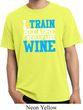 Mens Fitness Shirt I Train For Wine Pigment Dyed Tee T-Shirt