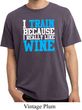 Mens Fitness Shirt I Train For Wine Pigment Dyed Tee T-Shirt