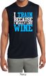 Mens Fitness Shirt I Train For Wine Sleeveless Moisture Wicking Tee