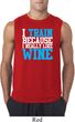 Mens Fitness Shirt I Train For Wine Sleeveless Tee T-Shirt