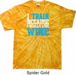 Mens Fitness Shirt I Train For Wine Spider Tie Dye Tee T-shirt