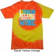 Mens Fitness Shirt I Train For Wine Tie Dye Tee T-shirt