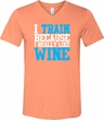 Mens Fitness Shirt I Train For Wine Tri Blend V-neck Tee T-Shirt