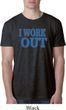 Mens Fitness Shirt I Work Out Burnout Tee T-Shirt