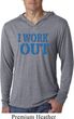Mens Fitness Shirt I Work Out Lightweight Hoodie Tee T-Shirt