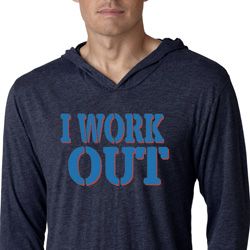Mens Fitness Shirt I Work Out Lightweight Hoodie Tee T-Shirt Mens Fitness Shirt I Work Out Lightweight Hoodie Tee T-Shirt