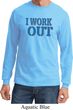 Mens Fitness Shirt I Work Out Long Sleeve Tee T-Shirt