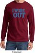 Mens Fitness Shirt I Work Out Long Sleeve Tee T-Shirt