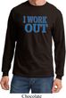 Mens Fitness Shirt I Work Out Long Sleeve Tee T-Shirt