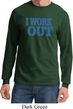 Mens Fitness Shirt I Work Out Long Sleeve Tee T-Shirt
