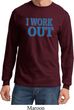Mens Fitness Shirt I Work Out Long Sleeve Tee T-Shirt
