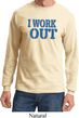 Mens Fitness Shirt I Work Out Long Sleeve Tee T-Shirt