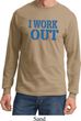 Mens Fitness Shirt I Work Out Long Sleeve Tee T-Shirt