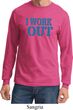 Mens Fitness Shirt I Work Out Long Sleeve Tee T-Shirt