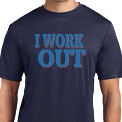 Mens Fitness Shirt I Work Out Moisture Wicking Tee T-Shirt Mens Fitness Shirt I Work Out Moisture Wicking Tee T-Shirt