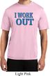 Mens Fitness Shirt I Work Out Moisture Wicking Tee T-Shirt
