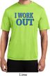 Mens Fitness Shirt I Work Out Moisture Wicking Tee T-Shirt