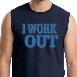 Mens Fitness Shirt I Work Out Muscle Tee T-Shirt Mens Fitness Shirt I Work Out Muscle Tee T-Shirt
