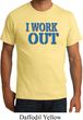 Mens Fitness Shirt I Work Out Organic Tee T-Shirt