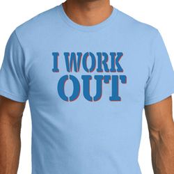 Mens Fitness Shirt I Work Out Organic Tee T-Shirt Mens Fitness Shirt I Work Out Organic Tee T-Shirt