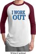 Mens Fitness Shirt I Work Out Raglan Tee T-Shirt