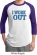 Mens Fitness Shirt I Work Out Raglan Tee T-Shirt